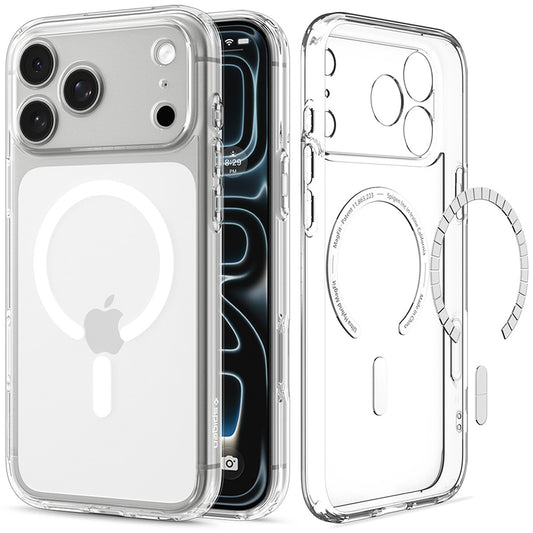 MagSafe-etui til Apple iPhone 18 Pro / 17 Pro, Spigen, Ultra Hybrid, Transparent Hvid ACS12155