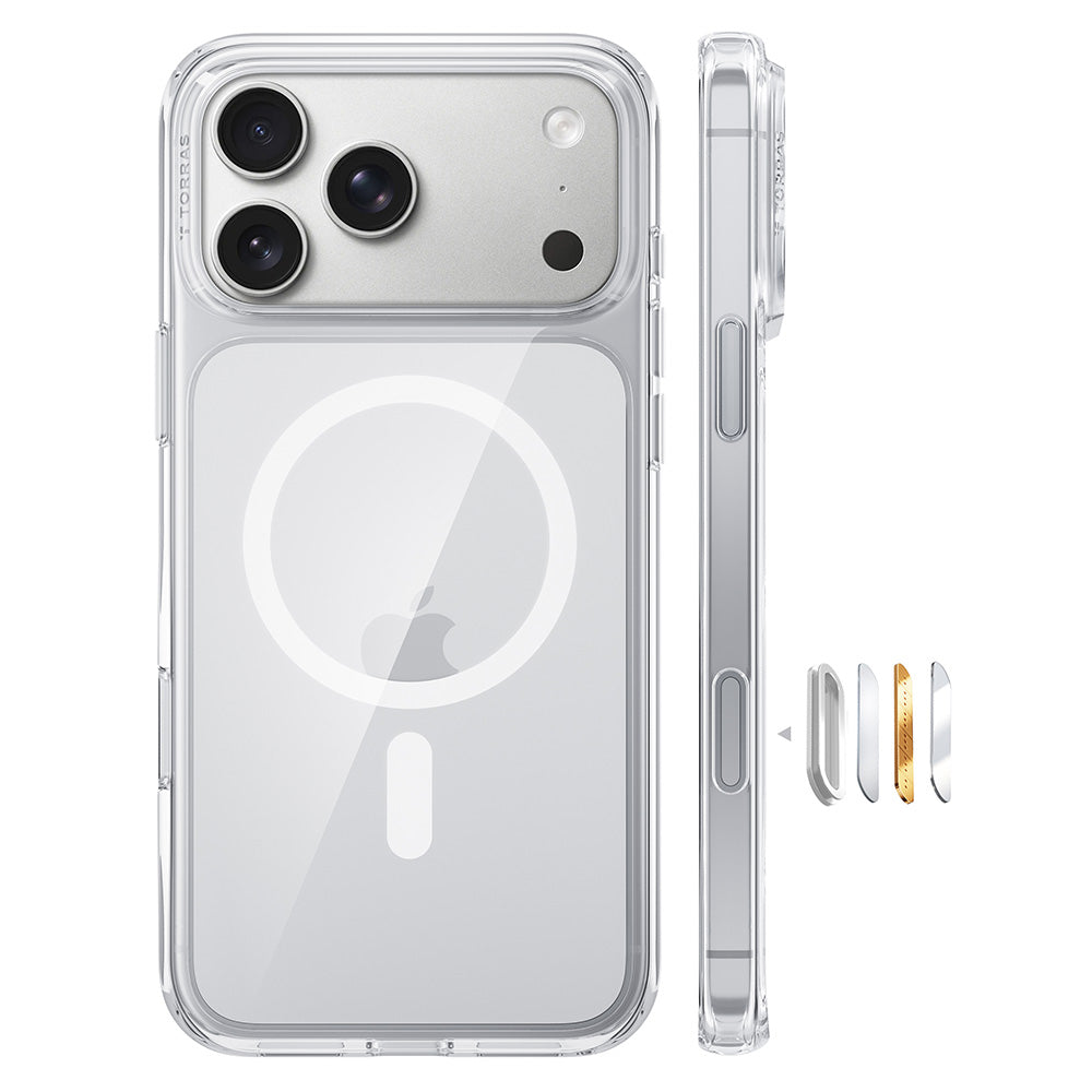 MagSafe Case for Apple iPhone 18 Pro / 17 Pro, Torras, Guardian, Transparent