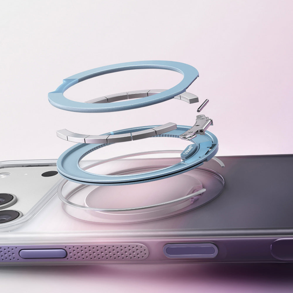 MagSafe-etui til Apple iPhone 18 Pro / 17 Pro, Torras, Ostand O3 Air Gradient, Violet Orange