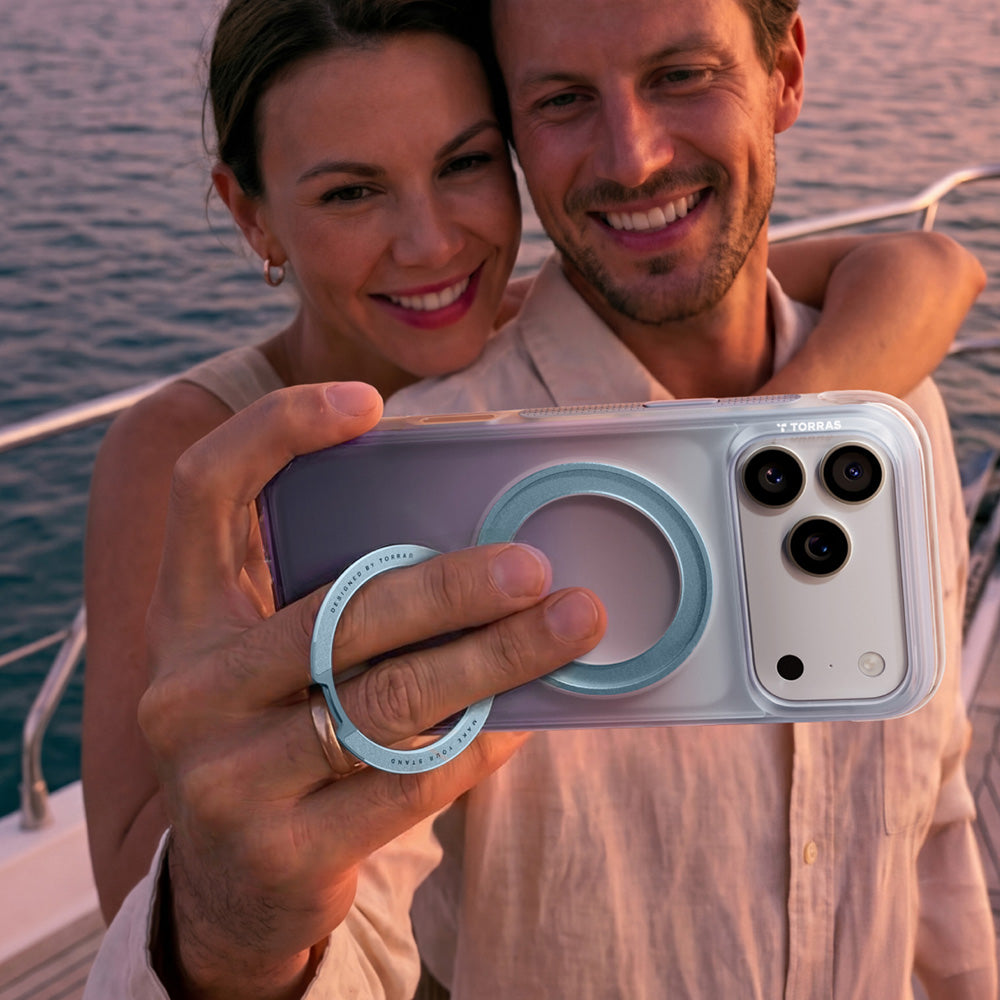 MagSafe-etui til Apple iPhone 18 Pro / 17 Pro, Torras, Ostand O3 Air Gradient, Violet Orange