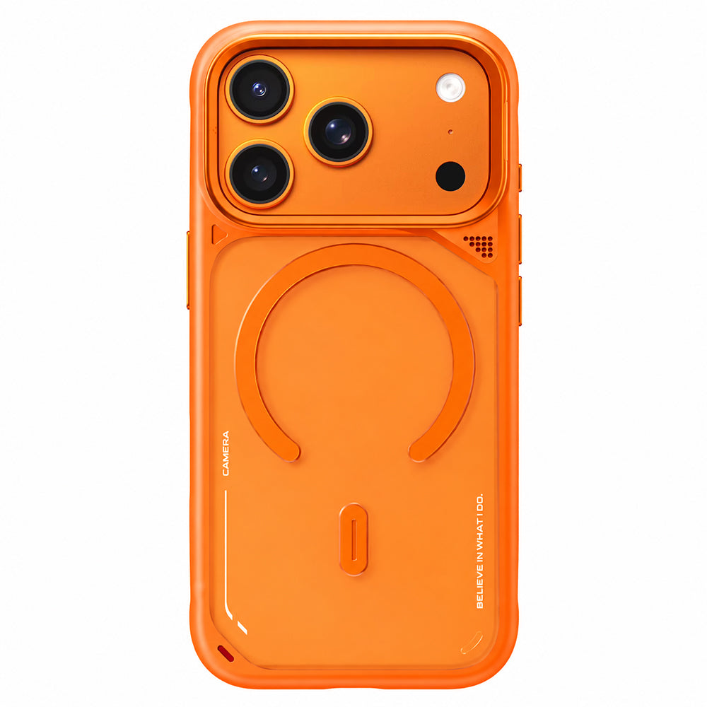 MagSafe-cover til Apple iPhone 18 Pro Max / 17 Pro Max, Blueo, varmeafledende stander, satinorange