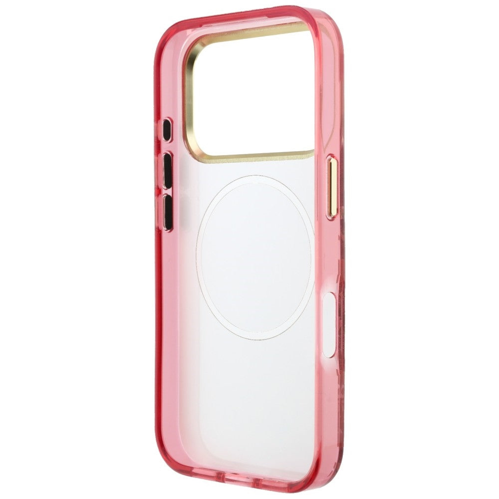 MagSafe-etui til Apple iPhone 18 Pro Max / 17 Pro Max, Guess, IML Glitter Blossom Roses, Vinrød