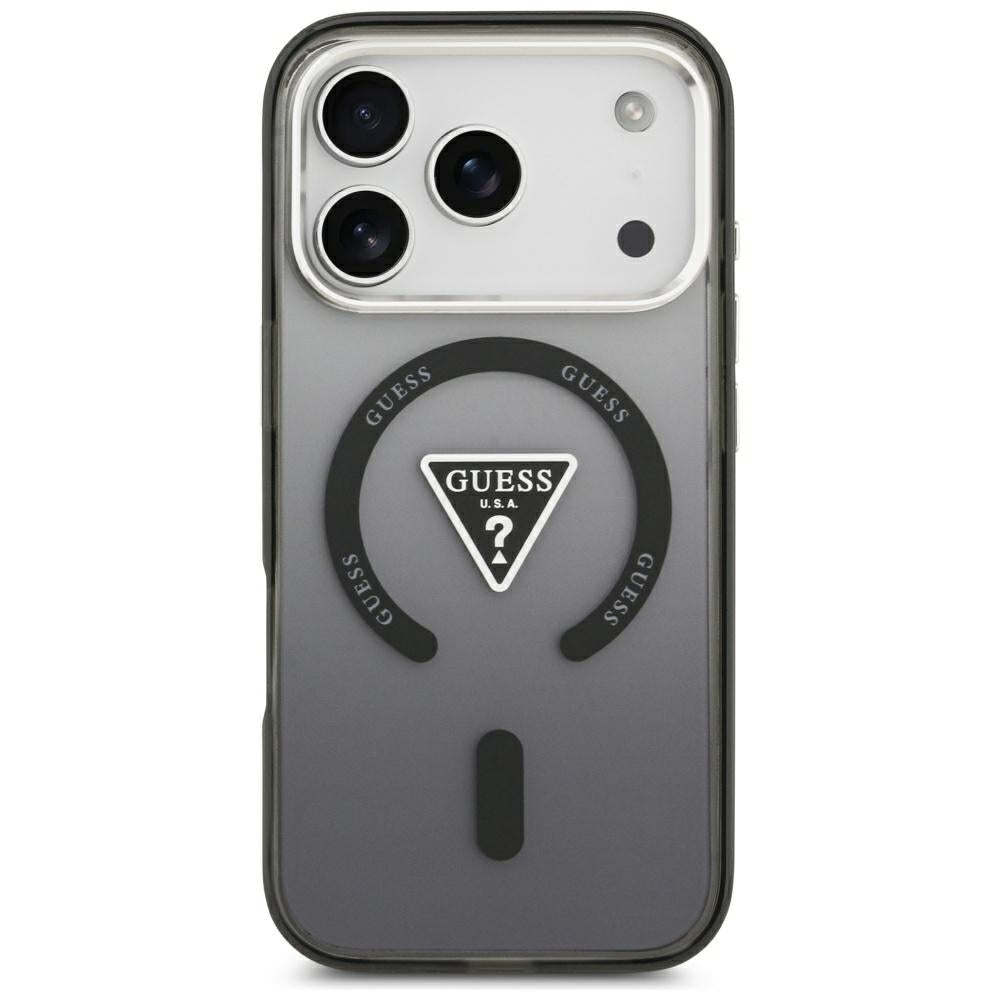 MagSafe-cover til Apple iPhone 18 Pro Max / 17 Pro Max, Guess, IML Gradient Triangle Logo, sort