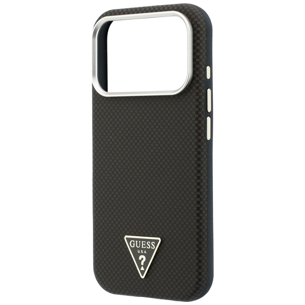 MagSafe-etui til Apple iPhone 18 Pro Max / 17 Pro Max, Guess, Kevlar Triangle Logo, Brun