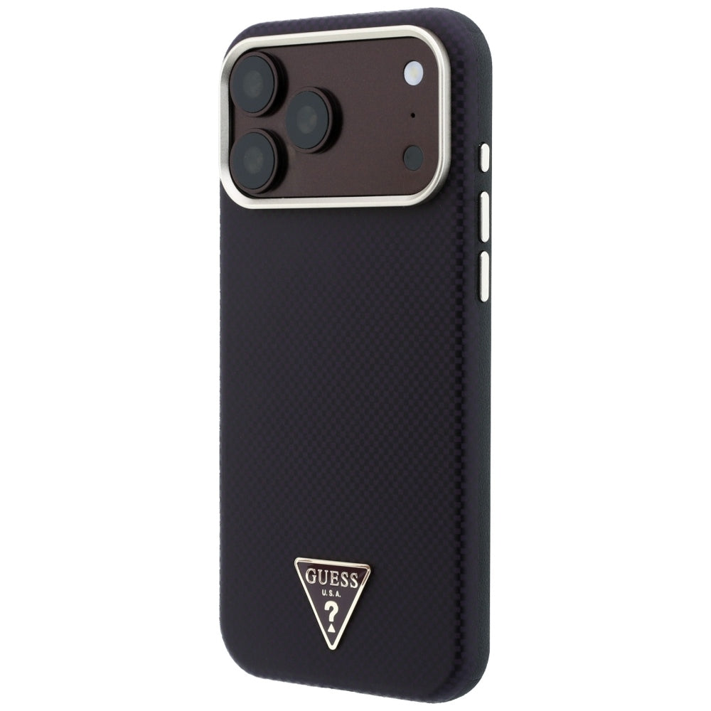 MagSafe-etui til Apple iPhone 18 Pro Max / 17 Pro Max, Guess, Kevlar Triangle Logo, Vinrød