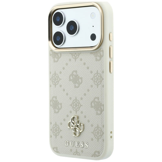 MagSafe-etui til Apple iPhone 18 Pro Max / 17 Pro Max, Guess, Peony 4G Small Logo, Beige