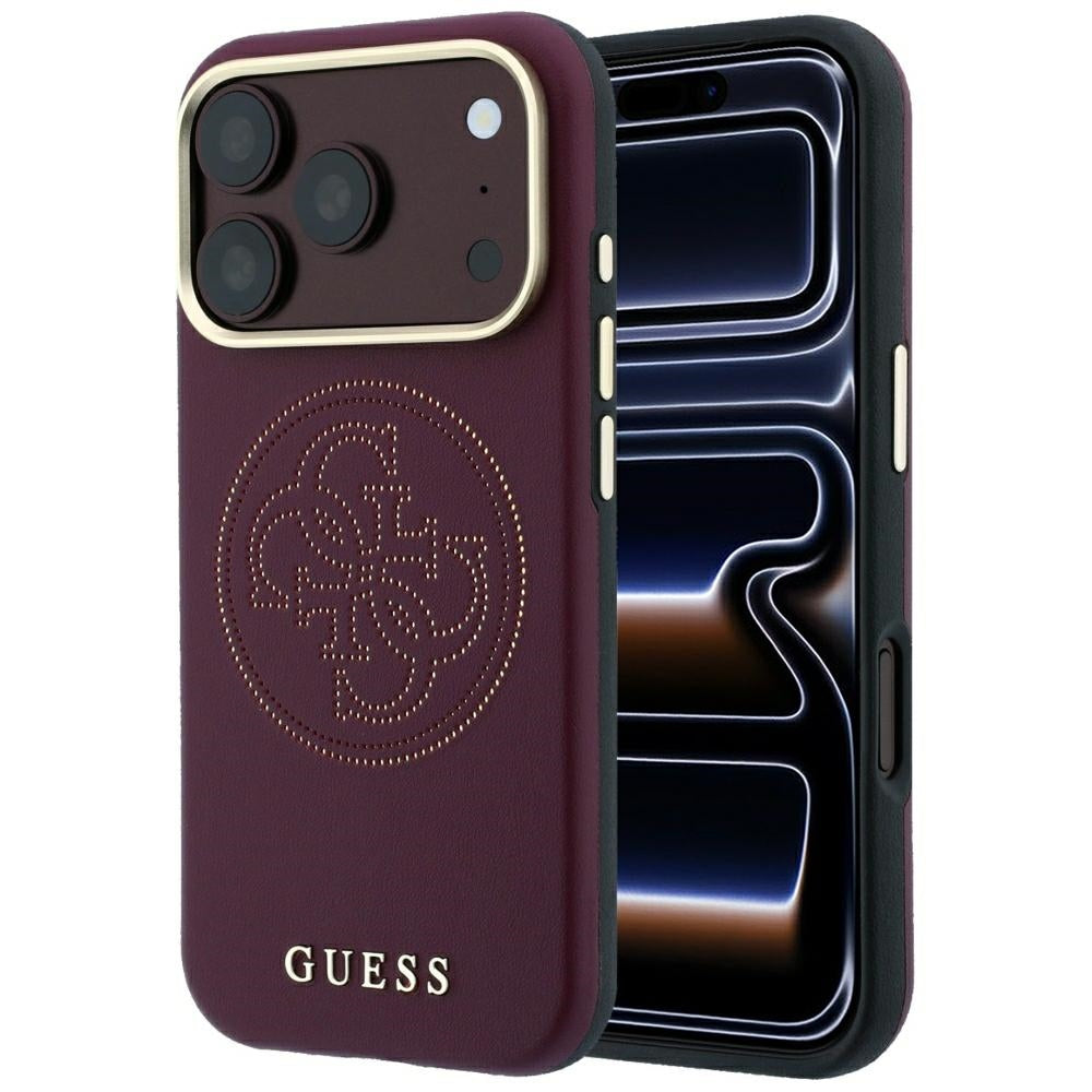 MagSafe-etui til Apple iPhone 18 Pro Max / 17 Pro Max, Guess, Perforated 4G, Vinrød