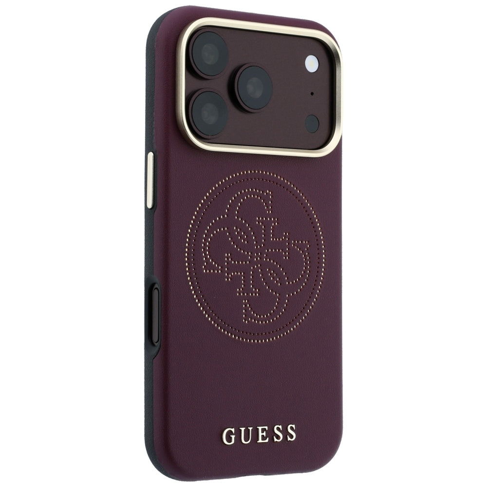 MagSafe-etui til Apple iPhone 18 Pro Max / 17 Pro Max, Guess, Perforated 4G, Vinrød