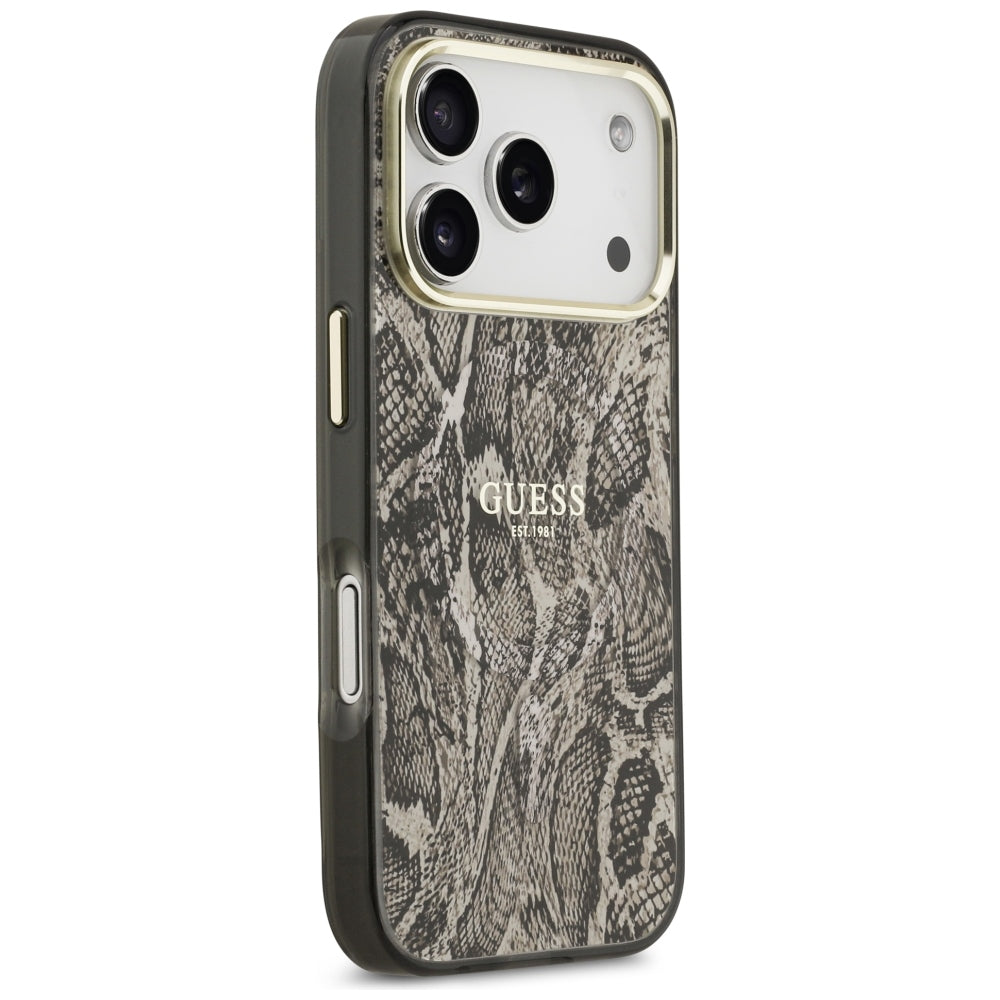 MagSafe-etui til Apple iPhone 18 Pro Max / 17 Pro Max, Guess, Python-mønster, Brun