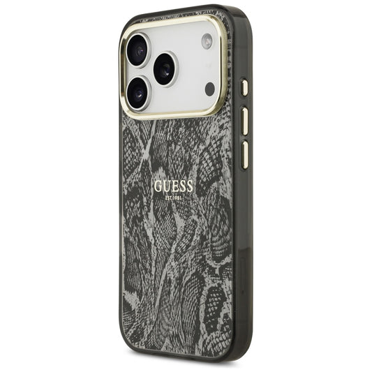 MagSafe-cover til Apple iPhone 18 Pro Max / 17 Pro Max, Guess, Python Pattern, sort