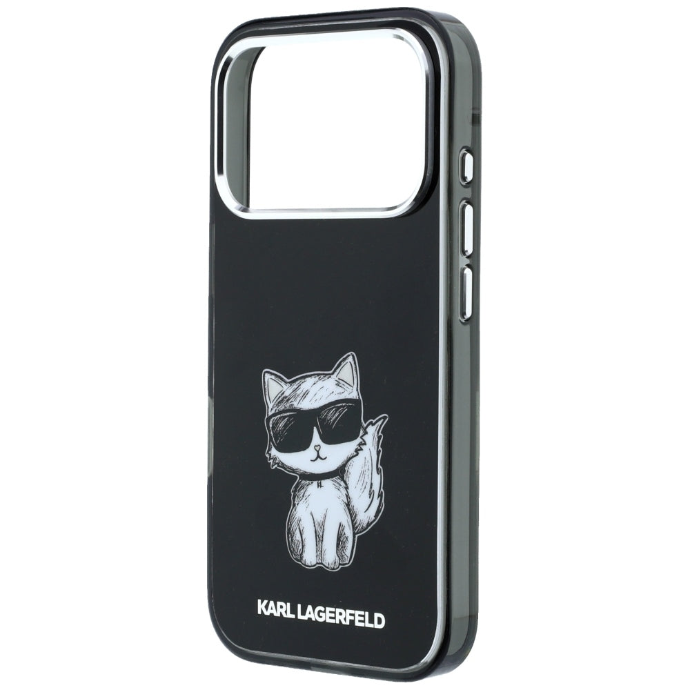 MagSafe-etui til Apple iPhone 18 Pro Max / 17 Pro Max, Karl Lagerfeld, IML Choupette Body Sketch Print, Sort