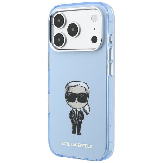 MagSafe-etui til Apple iPhone 18 Pro Max / 17 Pro Max, Karl Lagerfeld, IML Ikonik Sketch Print, Blå