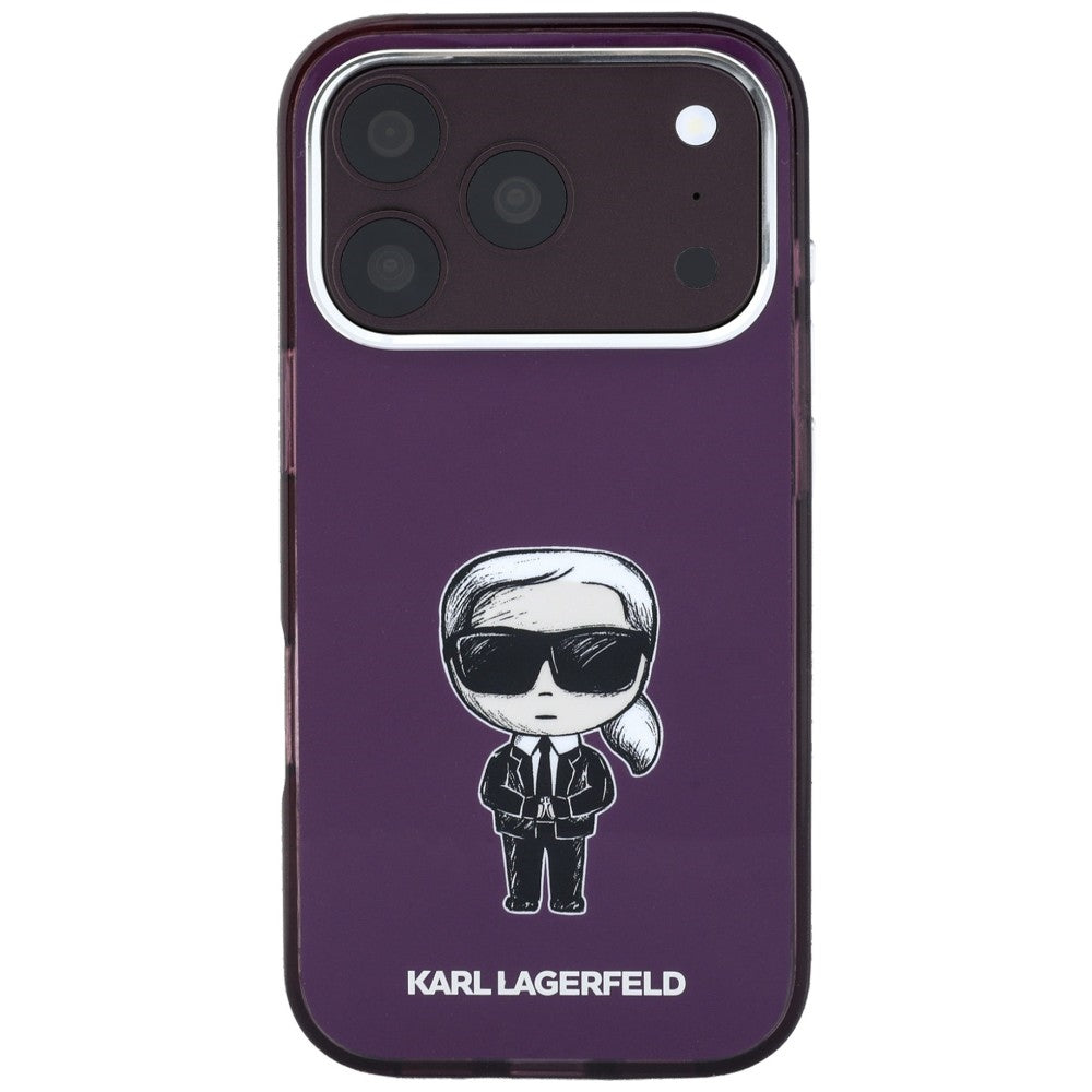 MagSafe-etui til Apple iPhone 18 Pro Max / 17 Pro Max, Karl Lagerfeld, IML Ikonik Sketch Print, Vinrød