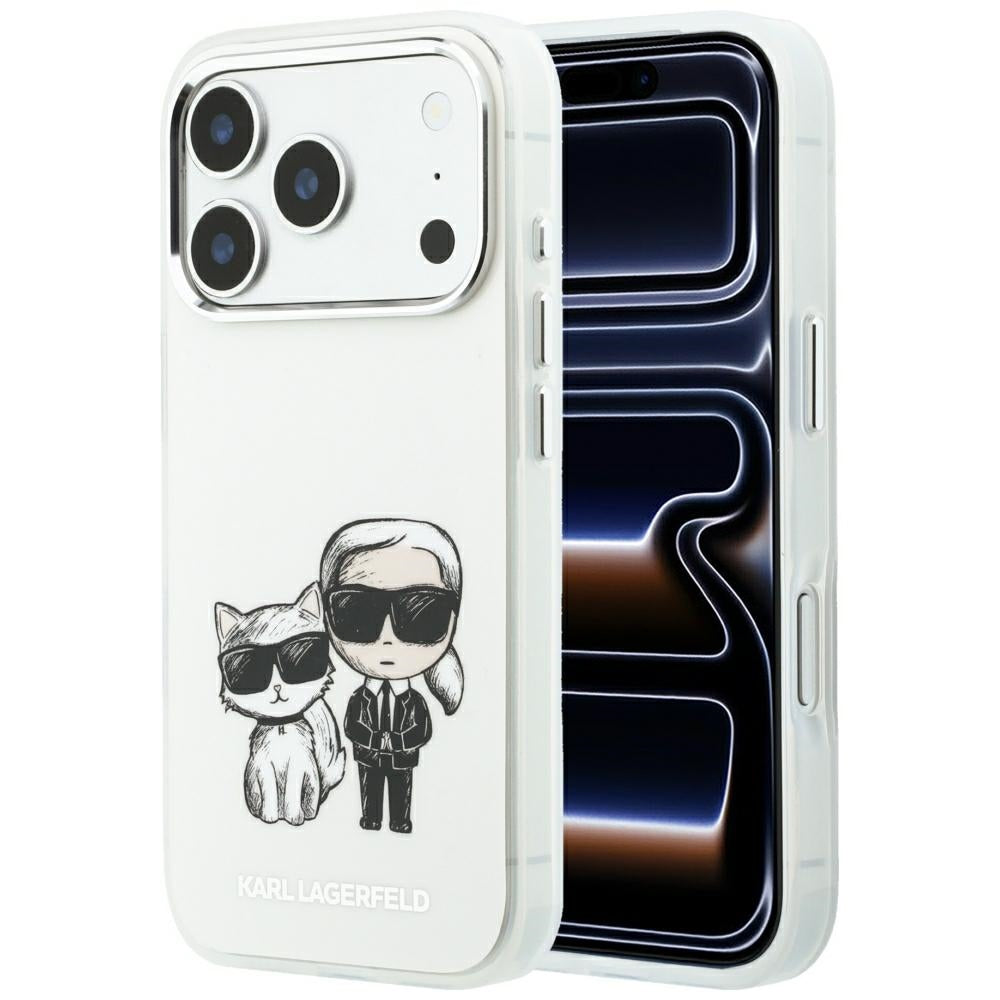 MagSafe-etui til Apple iPhone 18 Pro Max / 17 Pro Max, Karl Lagerfeld, IML KC Bodies Sketch Print, Beige