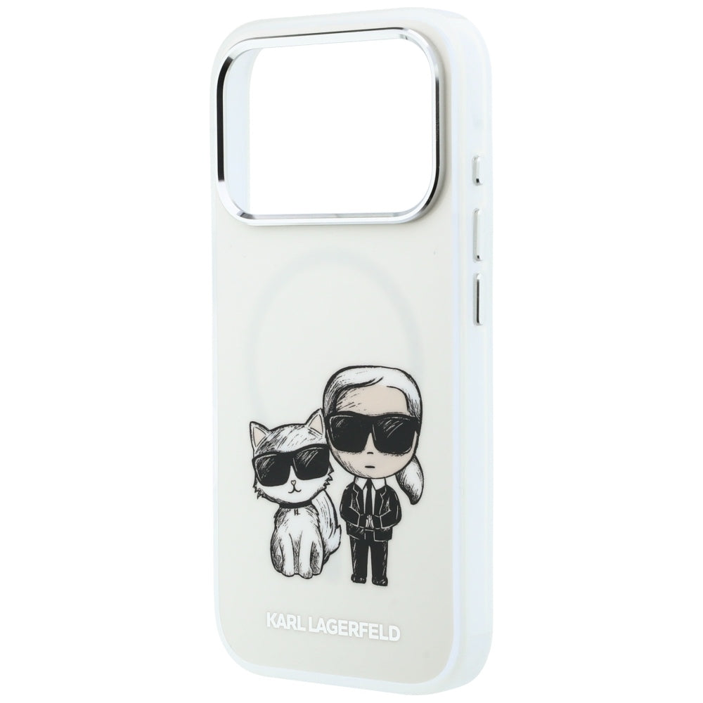 MagSafe-etui til Apple iPhone 18 Pro Max / 17 Pro Max, Karl Lagerfeld, IML KC Bodies Sketch Print, Beige