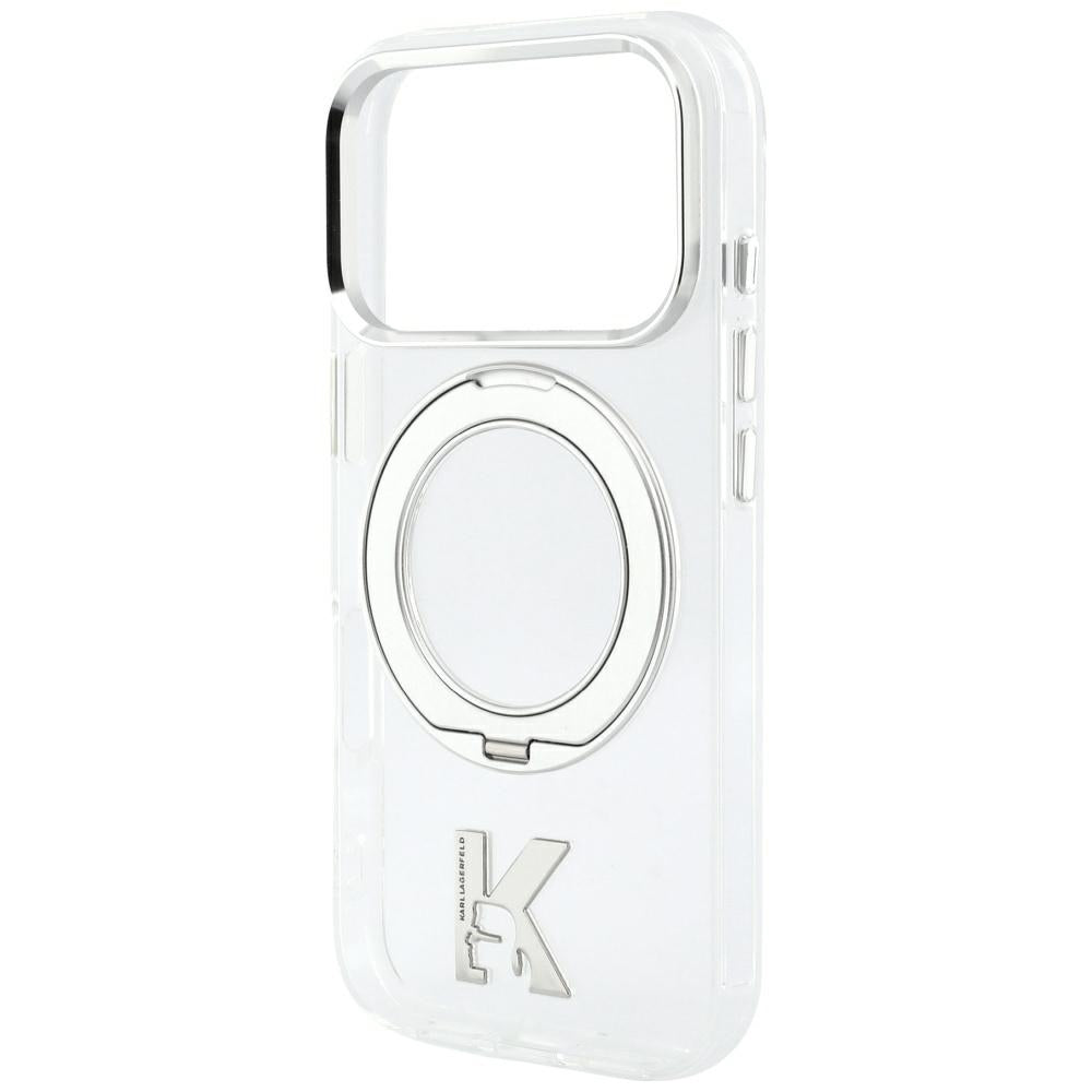 MagSafe-etui til Apple iPhone 18 Pro Max / 17 Pro Max, Karl Lagerfeld, IML Ring Stand Kameo Metal, Transparent