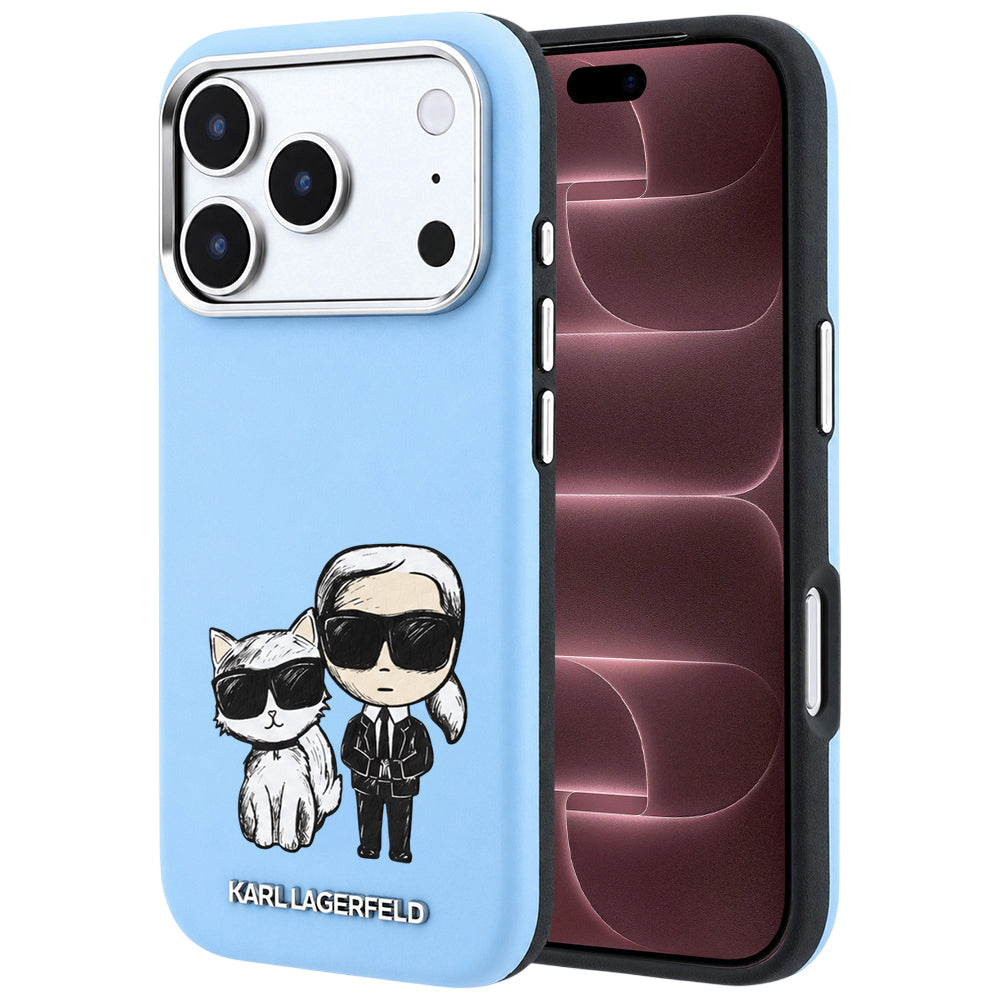 MagSafe-etui til Apple iPhone 18 Pro Max / 17 Pro Max, Karl Lagerfeld, KC Bodies Sketch, Blå