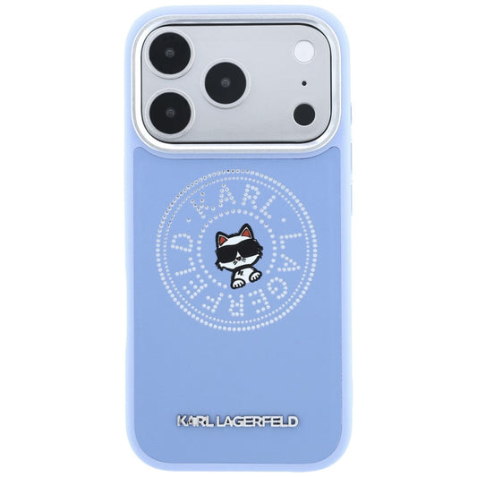 MagSafe-cover til Apple iPhone 18 Pro Max / 17 Pro Max, Karl Lagerfeld, Point and Choupette Sketch, blå