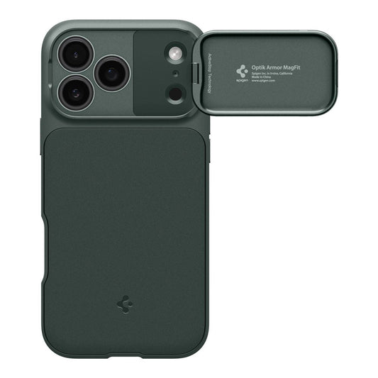 MagSafe-etui til Apple iPhone 18 Pro Max / 17 Pro Max, Spigen, Optik Armor, Grøn ACS09901