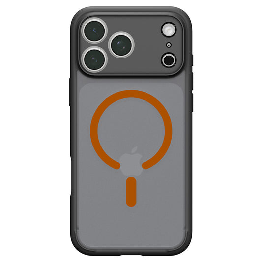 MagSafe-etui til Apple iPhone 18 Pro Max / 17 Pro Max, Spigen, Ultra Hybrid, Sort Orange Satin ACS12125