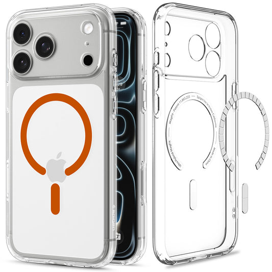 MagSafe-etui til Apple iPhone 18 Pro Max / 17 Pro Max, Spigen, Ultra Hybrid, Transparent Orange ACS12122