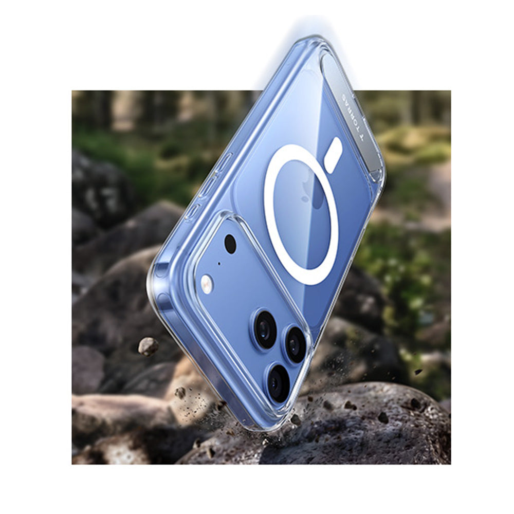 MagSafe-etui til Apple iPhone 18 Pro Max / 17 Pro Max, Torras, Ostand L1 Guardian, Transparent