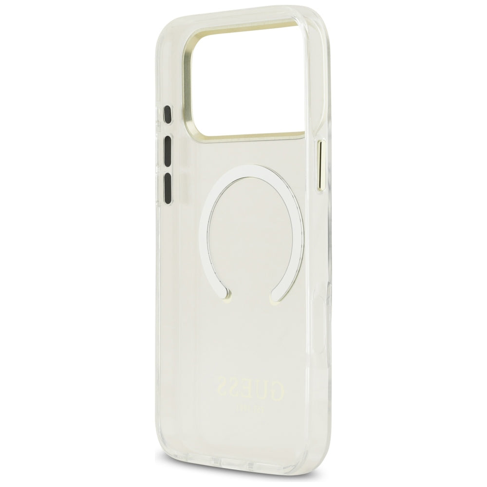 MagSafe-etui til Apple iPhone 18 Pro Max, Guess, Metal Outline, Guld