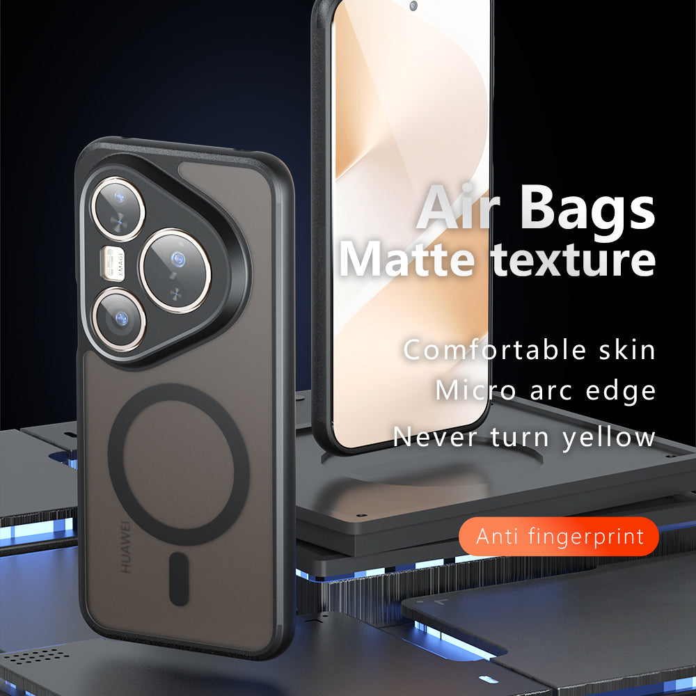MagSafe-etui til Huawei Pura 80 Pro / Pura 80 Ultra, Techsuit, PureFrost, Satin Sort