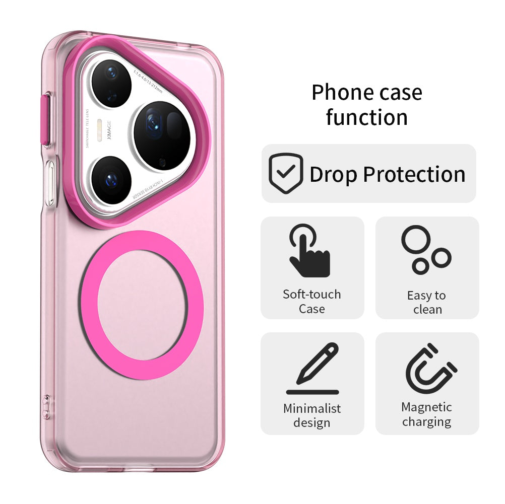 MagSafe-etui til Huawei Pura 80 Ultra, Techsuit, CandyCase, Lyserød