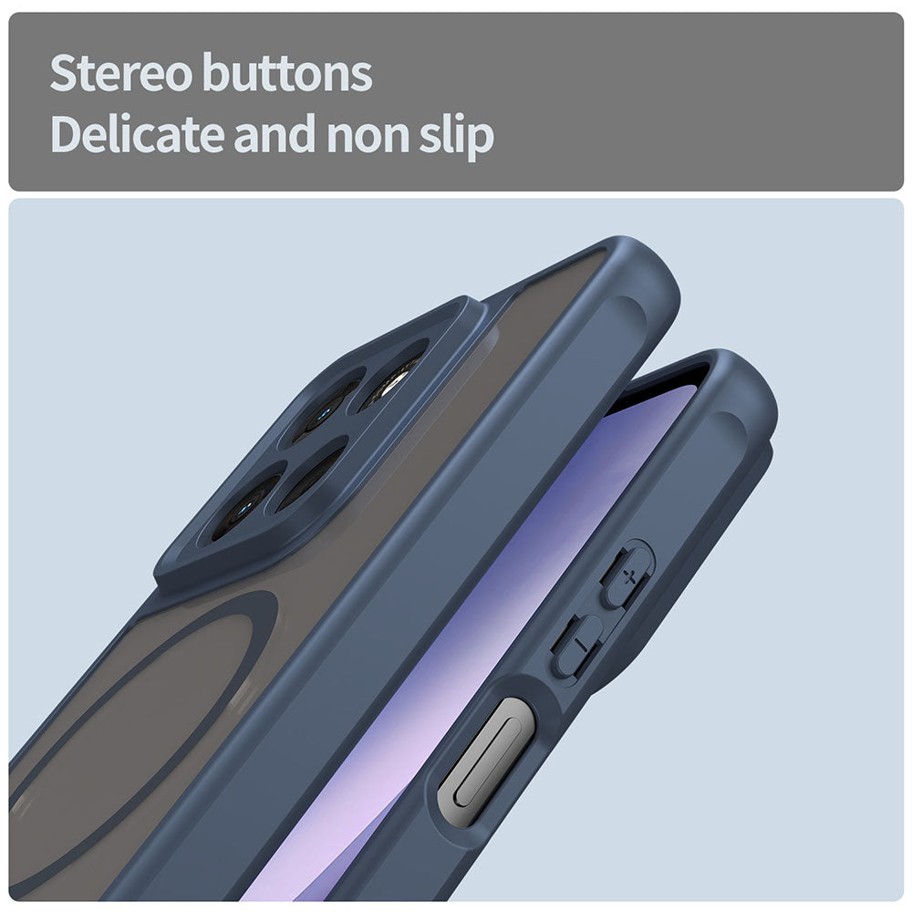 MagSafe-etui til Motorola Moto G47 / G37 Power / G37, Techsuit, HaloFrost II, Marineblå
