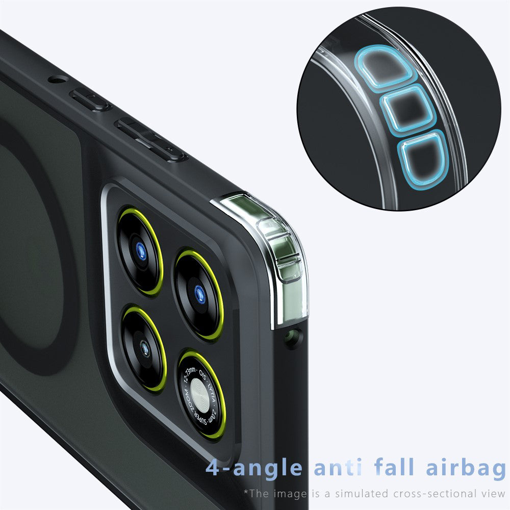 MagSafe cover til Motorola Moto G67 Power / G57 Power, Techsuit, PureFrost, Satin Sort