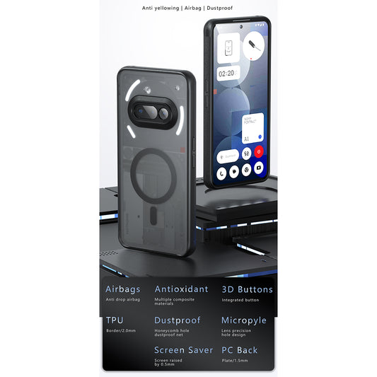 MagSafe-etui til Nothing Phone (3a), Techsuit, PureFrost, Sort