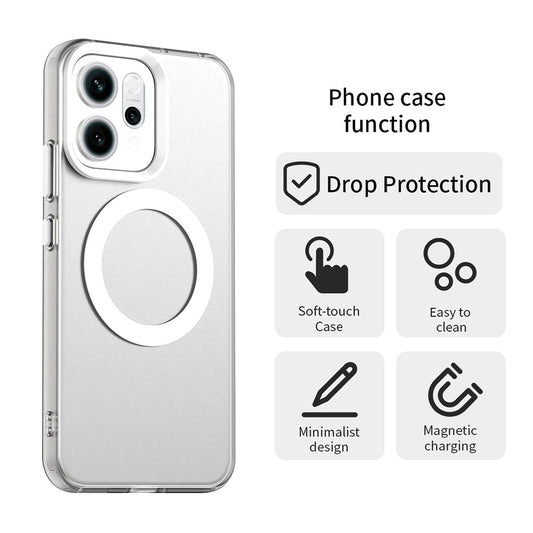 MagSafe-etui til Oppo Reno16 F / Reno16 FS, Techsuit, CandyCase, Hvid