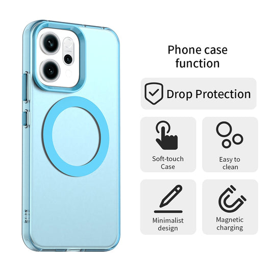 MagSafe-etui til Oppo Reno16 F / Reno16 FS, Techsuit, CandyCase, Blå