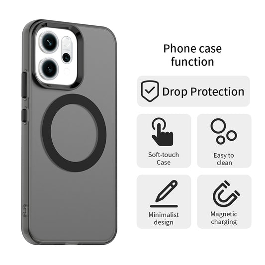 MagSafe-etui til Oppo Reno16 F / Reno16 FS, Techsuit, CandyCase, Sort