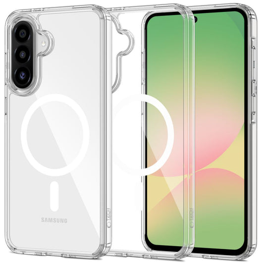 MagSafe cover til Samsung Galaxy A56 A566, Tech-Protect, Flexair Hybrid, Transparent