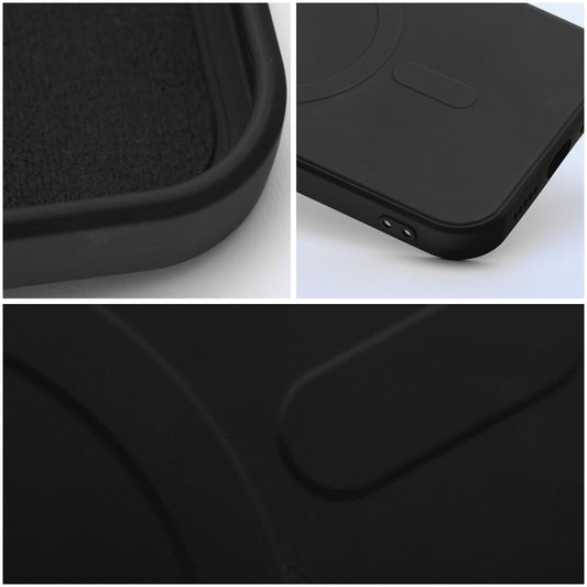 MagSafe-etui til Samsung Galaxy A36 A366, OEM, Silicone Mag, Sort