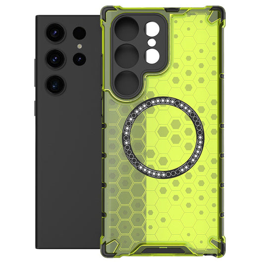 MagSafe-etui til Samsung Galaxy S25 Ultra S938, Techsuit, HoneyComb Shield, Grøn