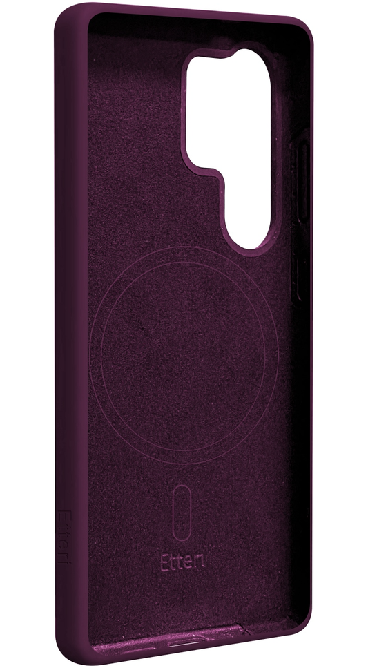 MagSafe-etui til Samsung Galaxy S26 Ultra S948, Etteri, Silicone Mag, Vinrød