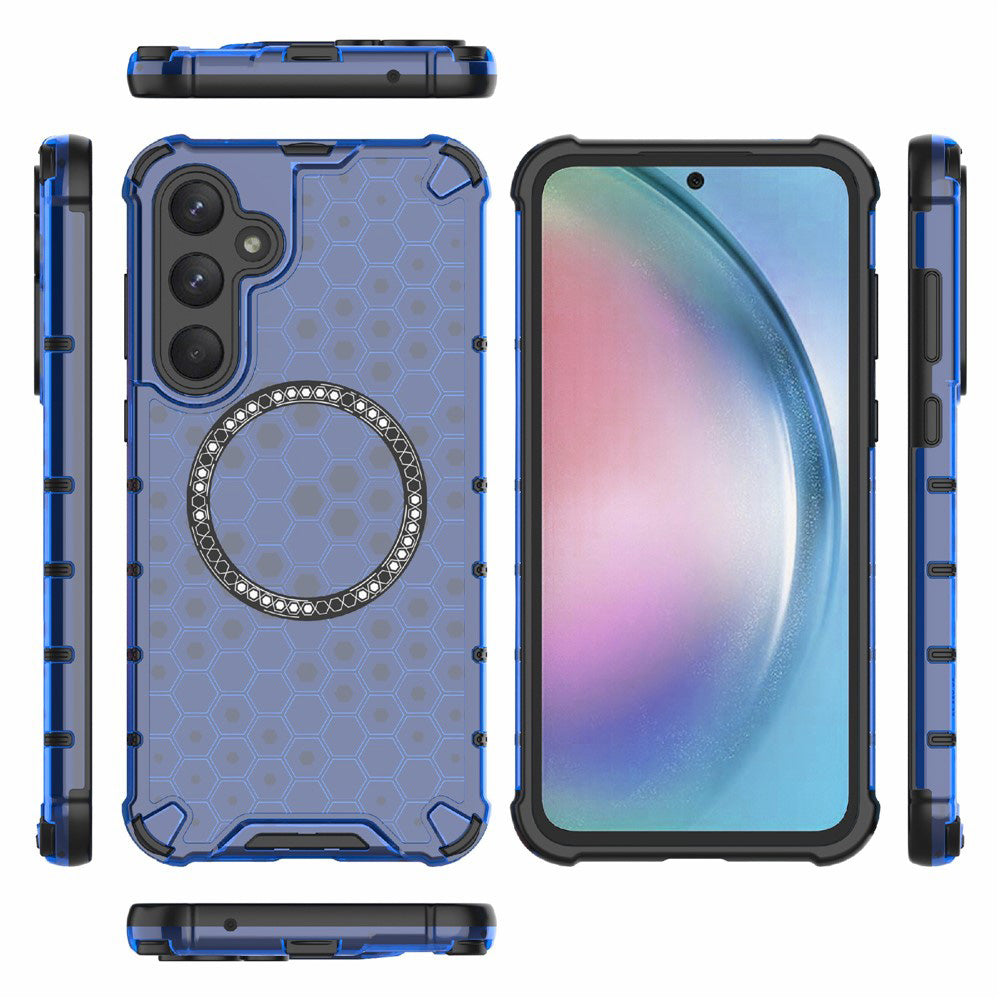 MagSafe-etui til Samsung Galaxy A26 A266, Techsuit, HoneyComb Shield, Blå