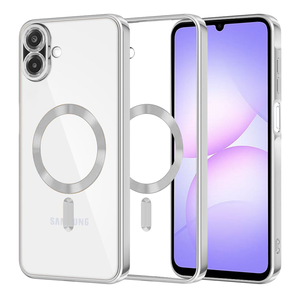 MagSafe-etui til Samsung Galaxy A07 4G A075, Techsuit, Luxury Crystal, Sølv