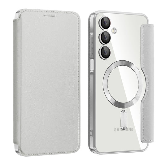 MagSafe-etui til Samsung Galaxy A16 5G A166 / A16 4G A165, Techsuit, SmartMag Book, Grå