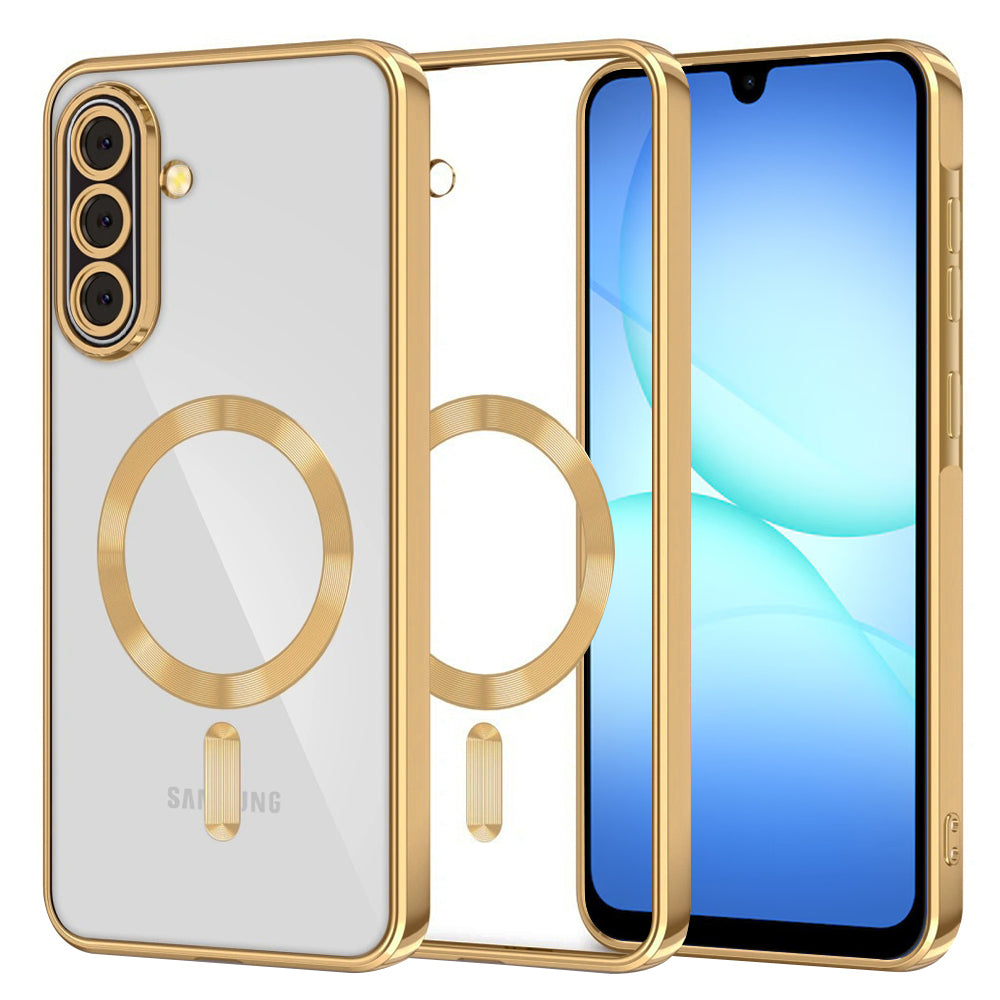 MagSafe-etui til Samsung Galaxy A17 4G A175 / A17 5G A176, Techsuit, Luxury Crystal, Guld