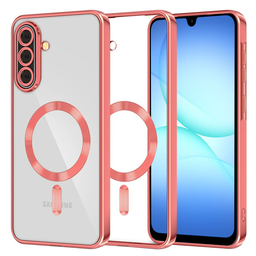 MagSafe Case for Samsung Galaxy A17 4G A175 / A17 5G A176, Techsuit, Luxury Crystal, Red