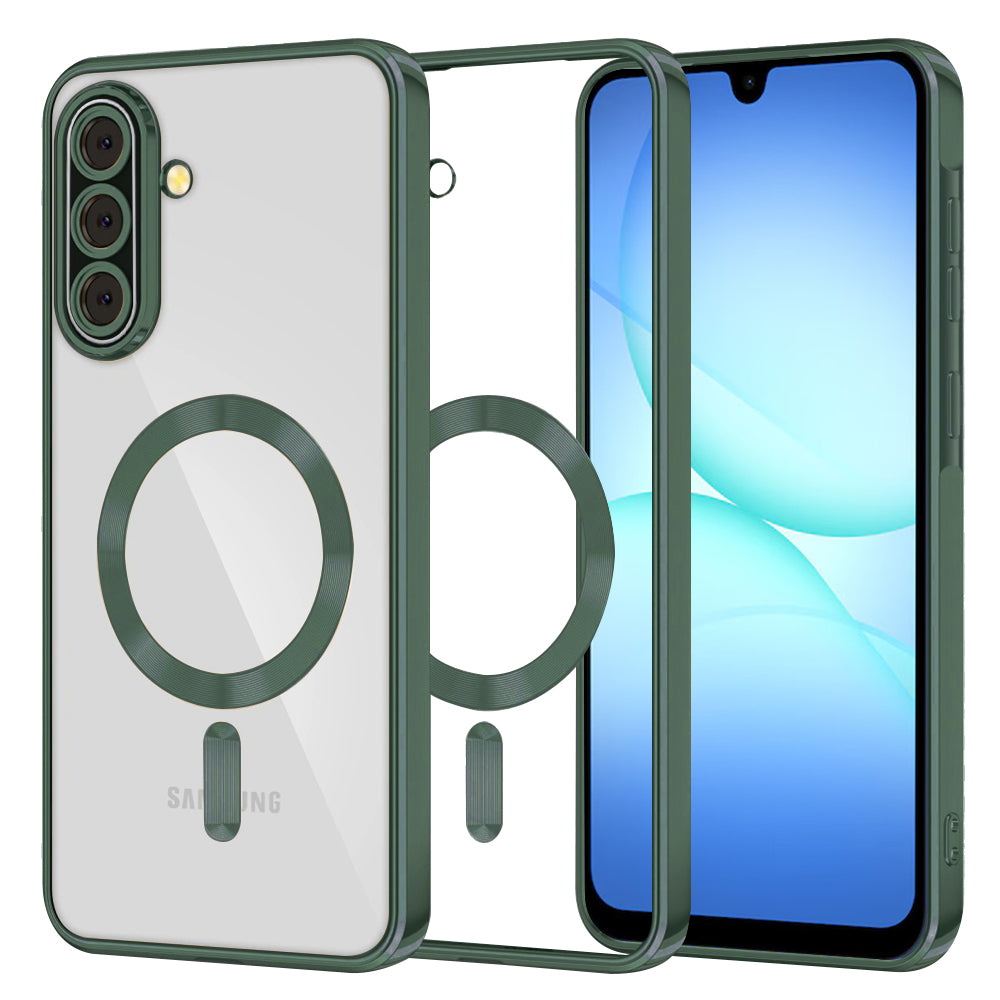 MagSafe-etui til Samsung Galaxy A17 4G A175 / A17 5G A176, Techsuit, Luxury Crystal, Mørkegrøn