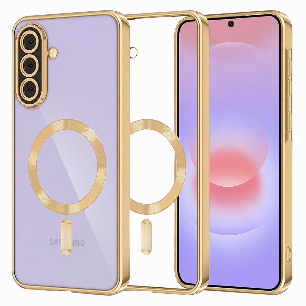 MagSafe-etui til Samsung Galaxy A37 5G, Techsuit, Luxury Crystal, Guld