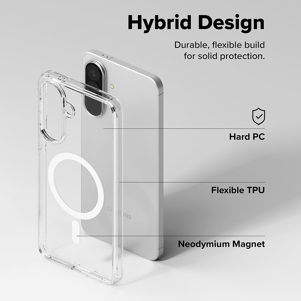 MagSafe cover til Samsung Galaxy A57 5G, Ringke, Fusion, Gennemsigtig