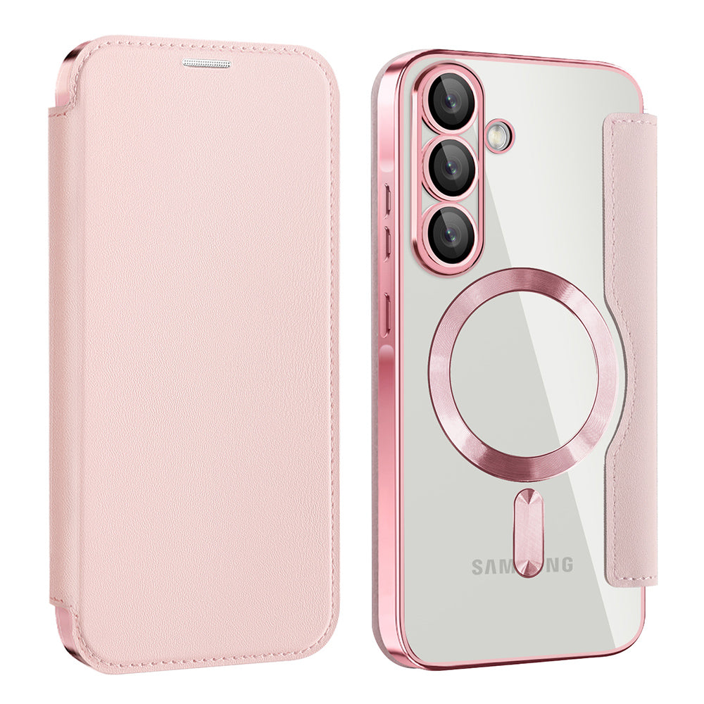 MagSafe cover til Samsung Galaxy A57 5G, Techsuit, SmartMag Book, Pink