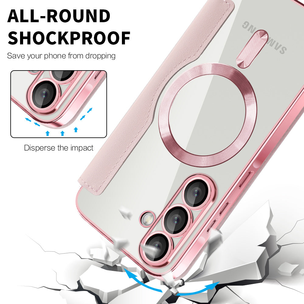 MagSafe cover til Samsung Galaxy A57 5G, Techsuit, SmartMag Book, Pink