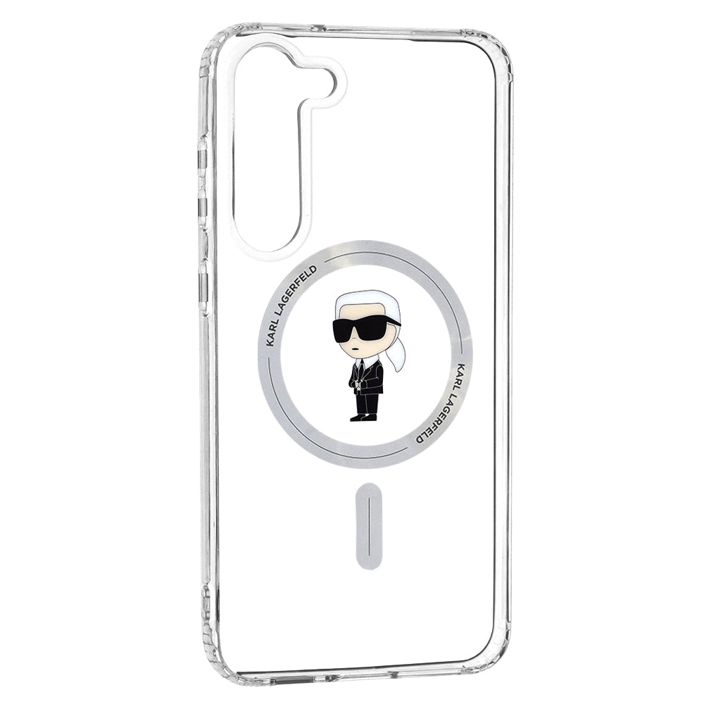 MagSafe cover til Samsung Galaxy S23+ S916, Karl Lagerfeld, IML Ikonik Karl, Gennemsigtig